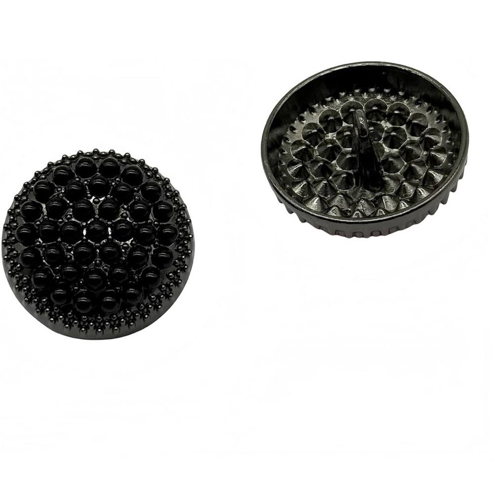 Luxury Buttons(Black Pearl+Gun Black, 25mm)